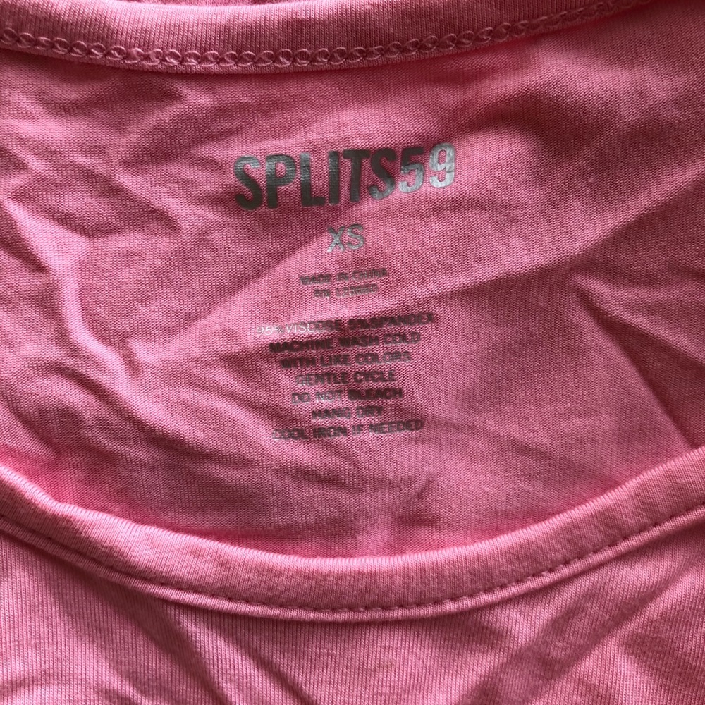 Splits59 Sadie Tank Top Pink Pastel Active Wear XS - Picture 4 of 5